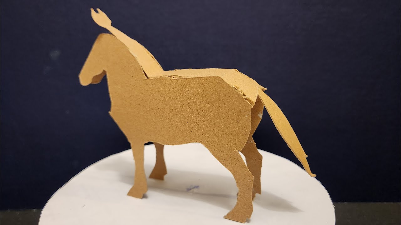 DIY Cardboard Horse Craft - Step-by-Step Tutorial
