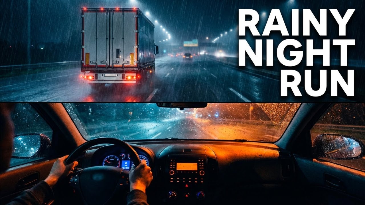 DANGEROUS Weather Delivery Mission | Heavy Rain, Police & Tight Construction 🌧️