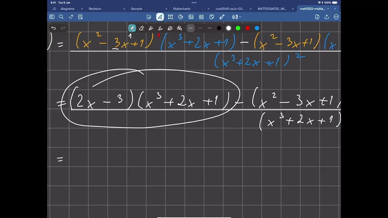 Calculus I – Sample Midterm – Problem 7a