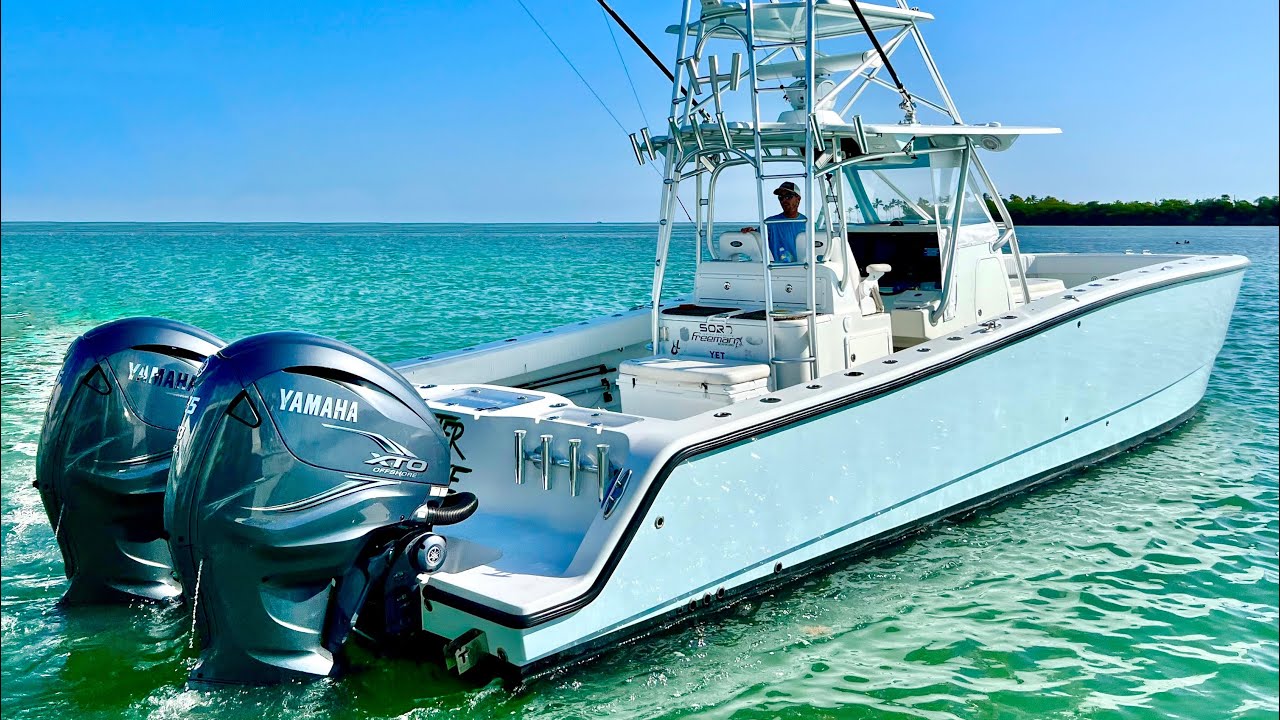 $140,000 Motor Upgrade! New twin 425 HP Yamaha Outboards Installed on 37 Freeman!