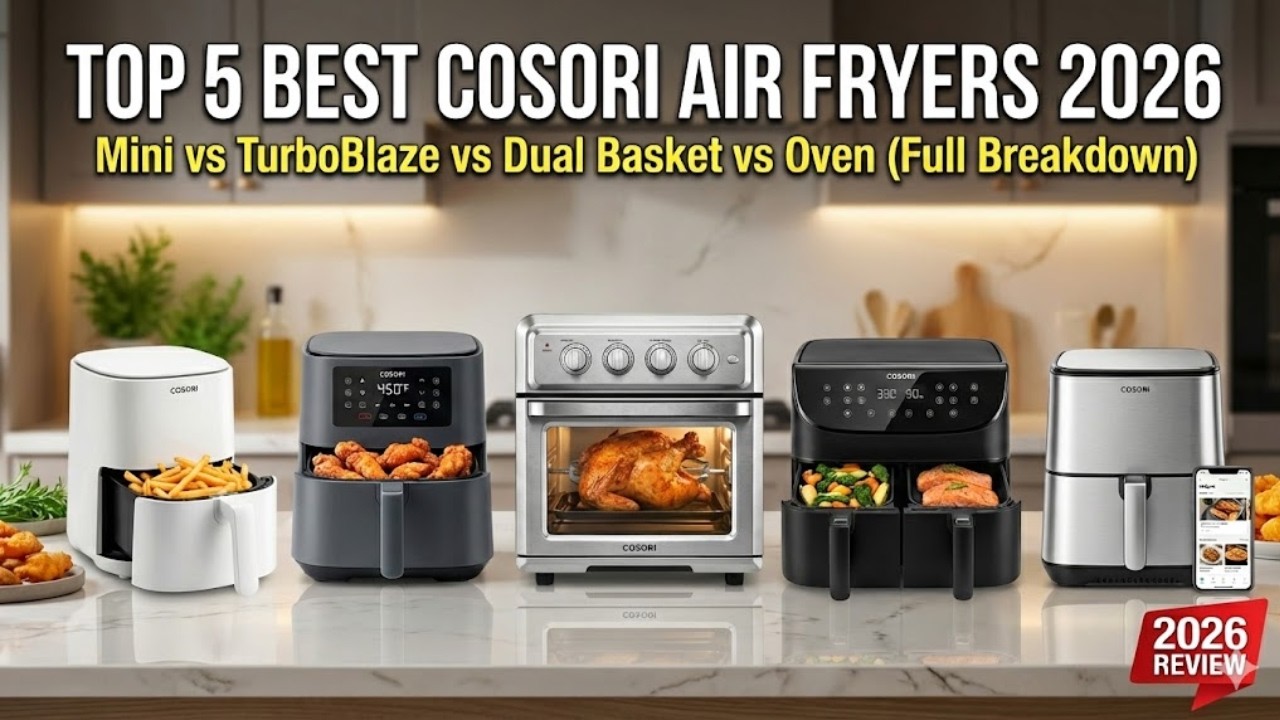 Top 5 Best Cosori Air Fryer 2026 – Mini vs TurboBlaze vs Dual Basket vs Oven (Full Breakdown)