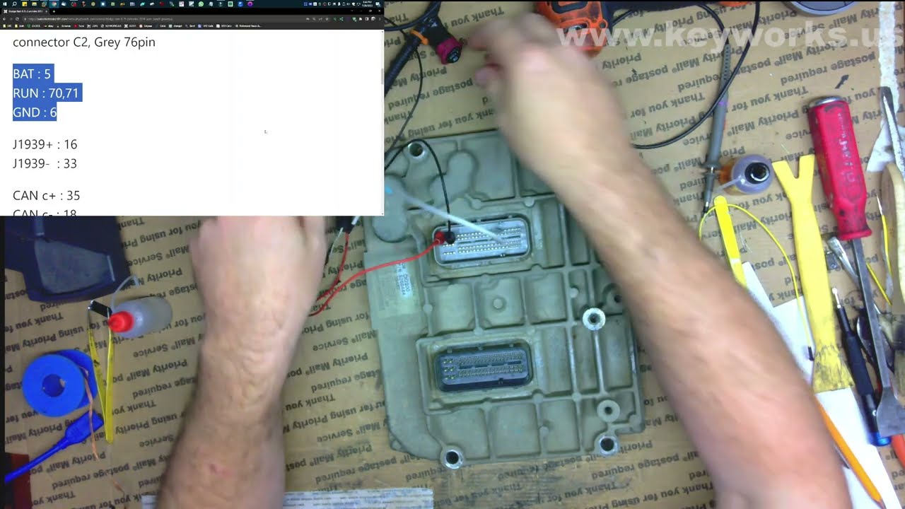 Bench flashing 2012 Dodge Ram 6.7L Cummins CM2200 ECU