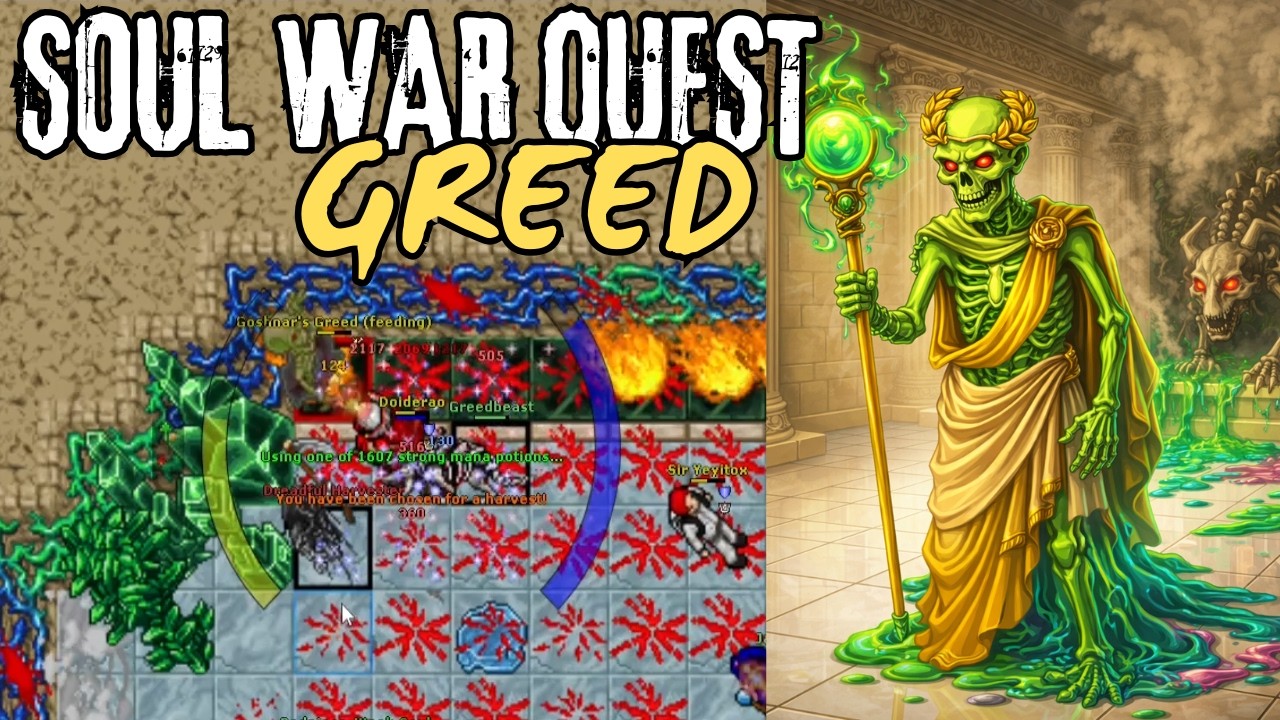 TIBIA EK 850 - SOUL WAR QUEST SERVICE - GOSHNAR`S GREED