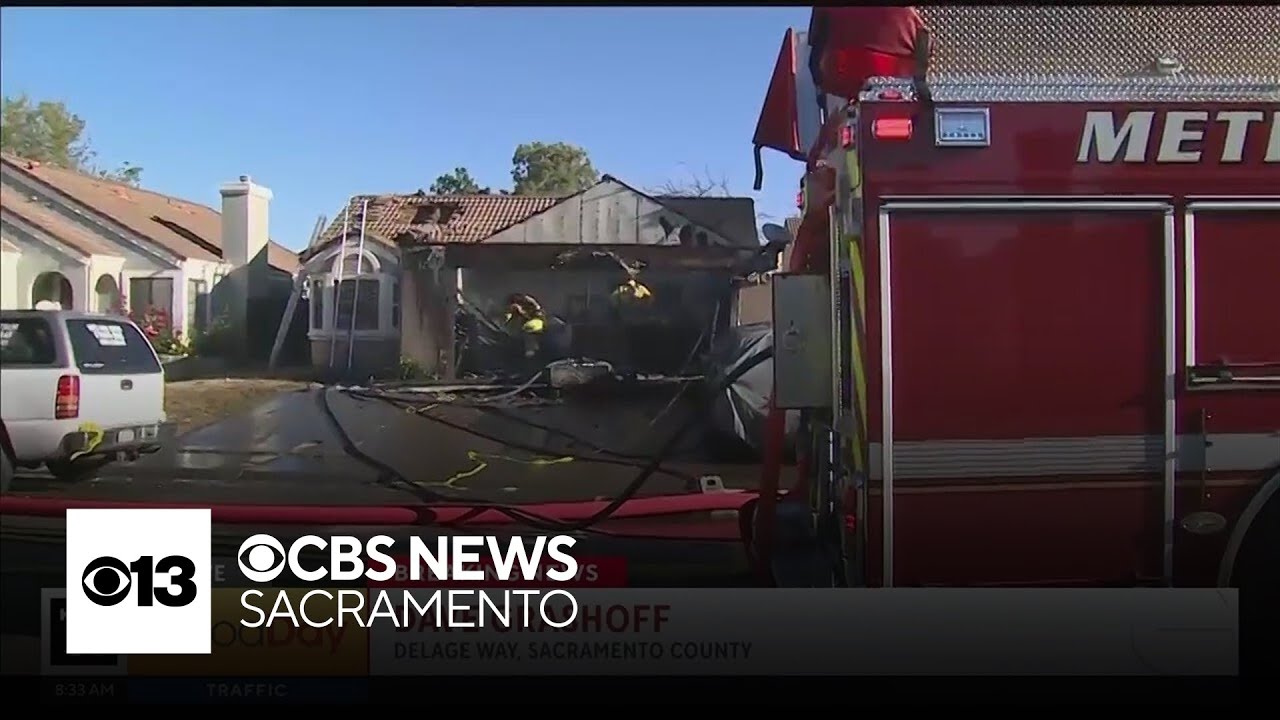 Fire rips through Sacramento County garage, damages home