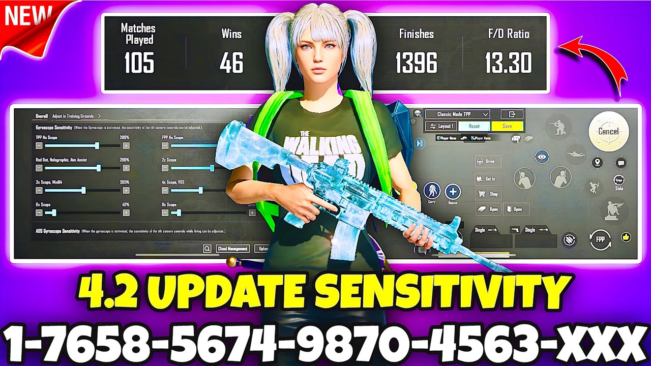 🔥Bgmi sensitivity settings 2026 🥵 | Bgmi best sensitivity settings 😱| Zero recoil sensitivity bgmi.