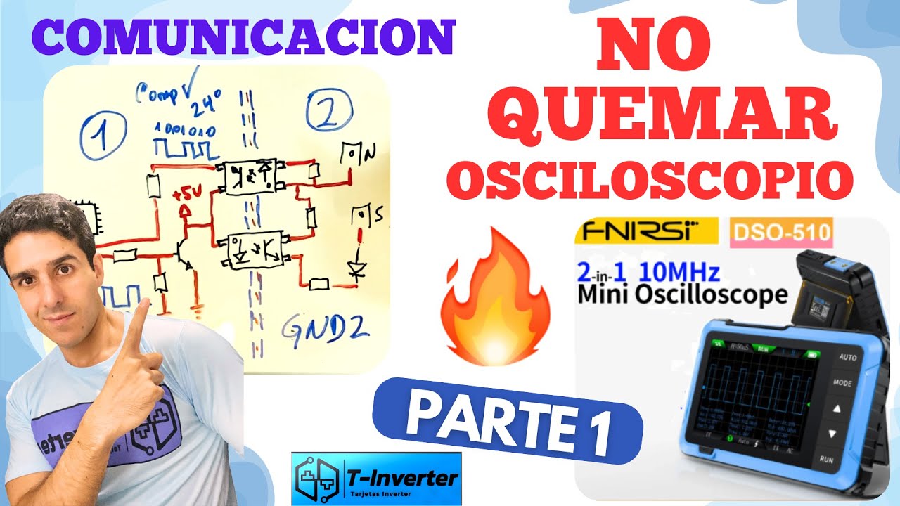 CUIDADOS Osciloscópio Medición en Comunicación // FNIRSI DSO 510 // Parte 1