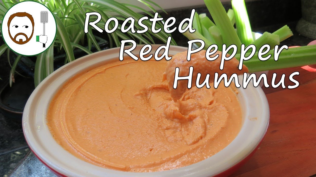 Roasted Red Pepper Hummus | A simple flavourful dip