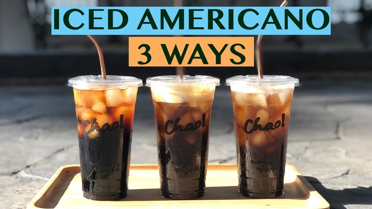 ICED VANILLA AMERICANO - 3 WAYS: USING REGULAR BREWED COFFEE, INSTANT COFFEE & ESPRESSO