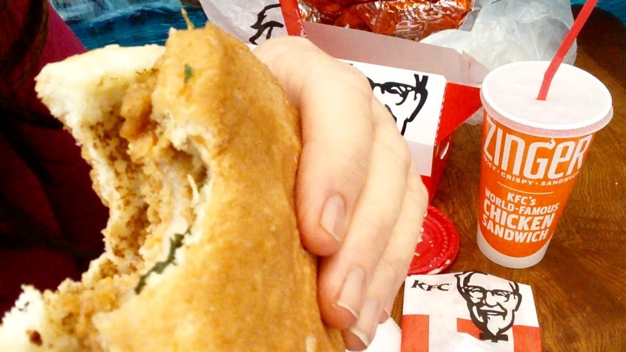 Let's Do Lunch KFC  Zinger $5.00 Fill Up Meal & Story Time evening relaxation Quiet ASMR