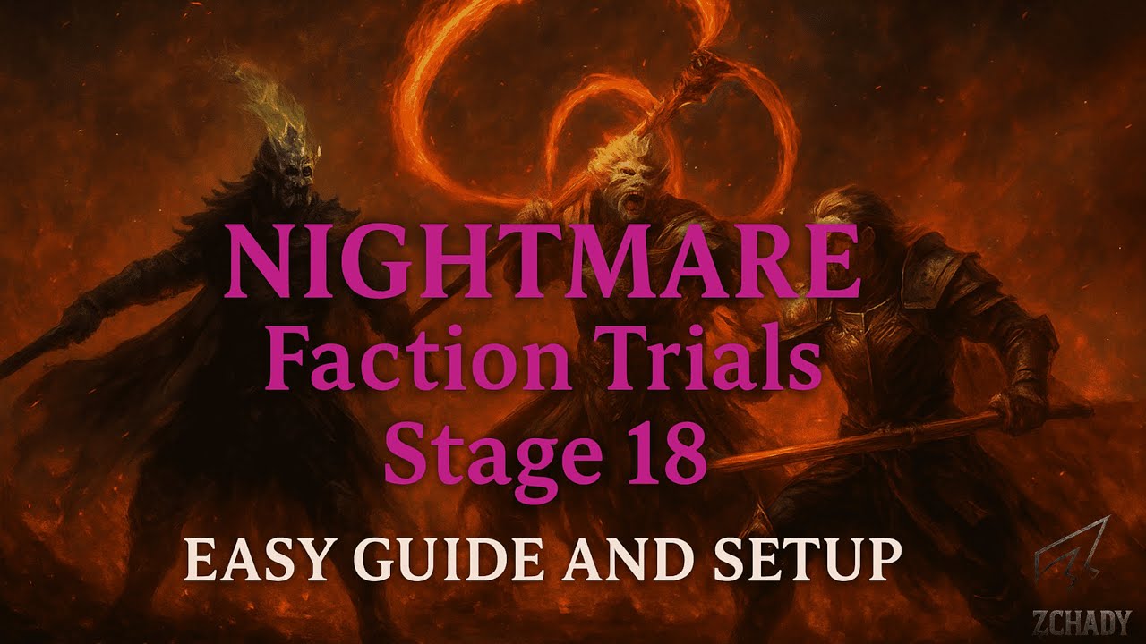 Nightmare Faction Trials Stage 18 MADE EASY - BOSS Level | EASY Setup and Guide | Watcher of Realms
