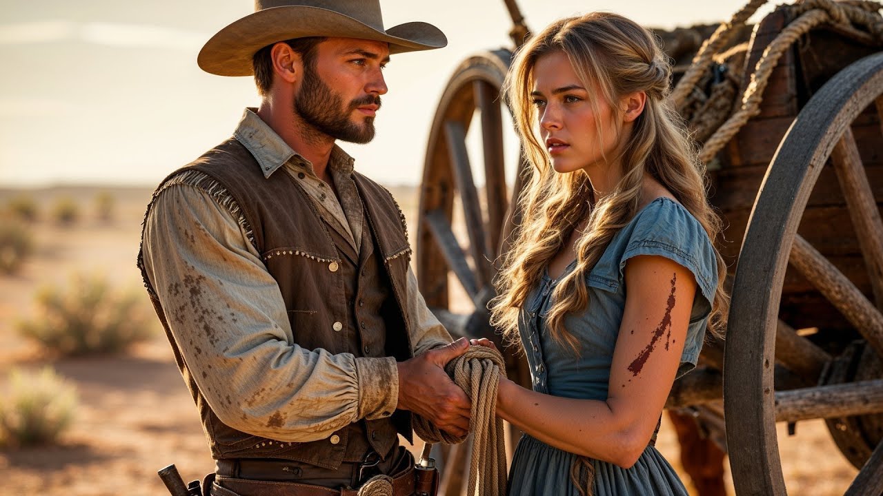 She Was Tied To A Wagon Wheel, Cowboy Cut Her Free And Said “Now You’re Mine”