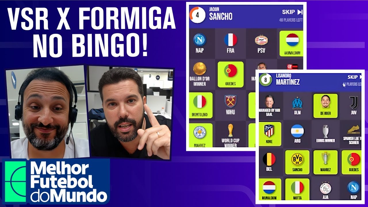 VSR E BRUNO FORMIGA SE ENFRENTARAM NO BINGO DO FUTEBOL EUROPEU! QUEM SER&Aacute; QUE ACERTOU MAIS?