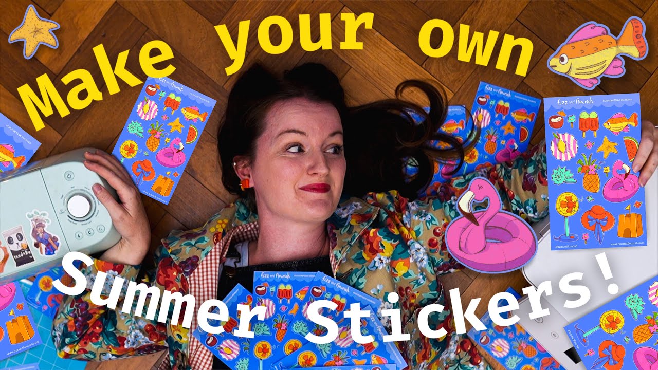How to Draw + Create Your OWN SUMMER Stickers in Procreate (Draw with Me)
