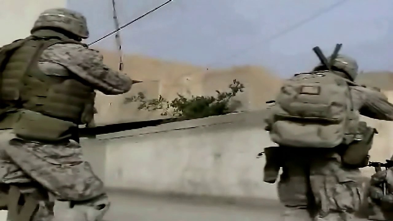 Iraq War - Marines Patrol In Ramadi