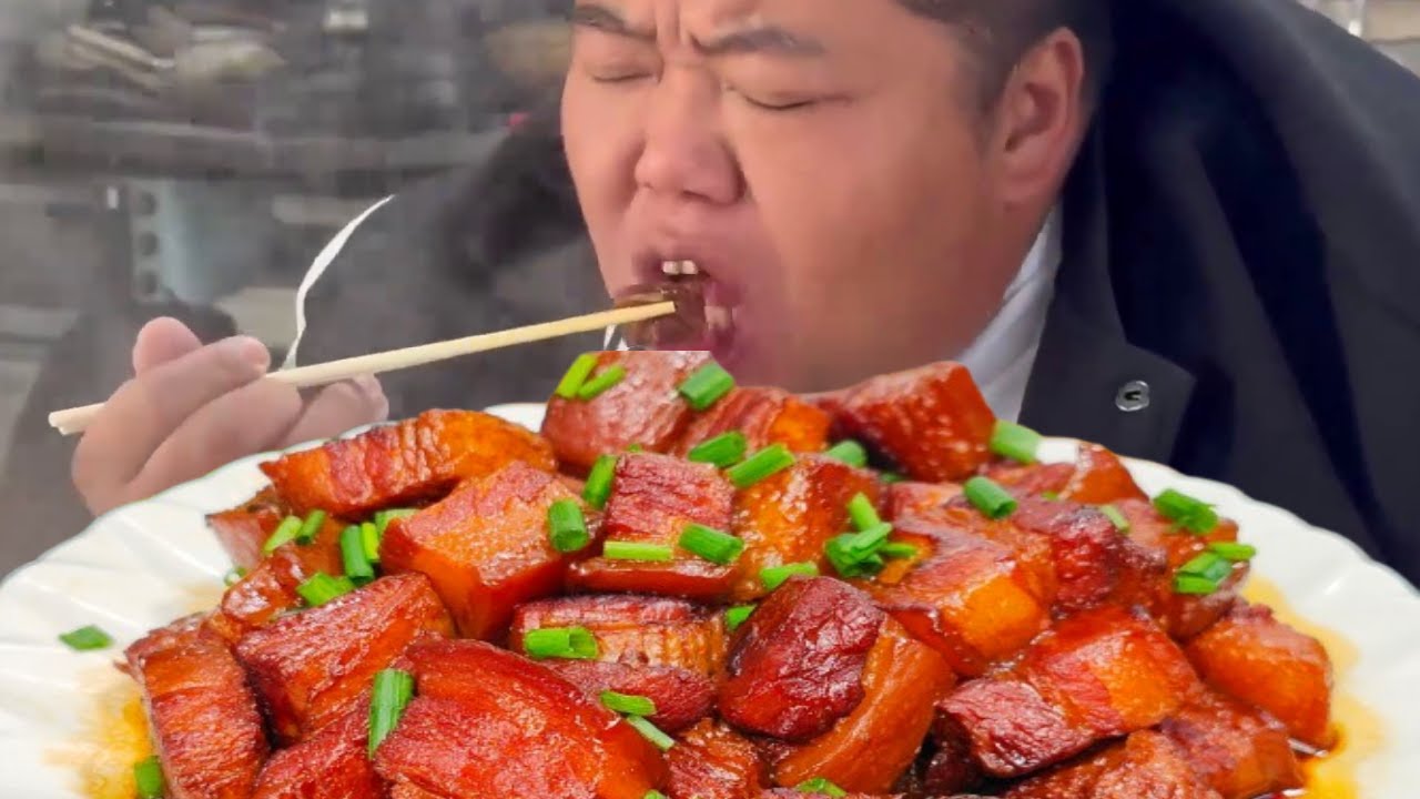 Pork belly with potatoes, stewed until the potatoes are incredibly soft and sticky.
