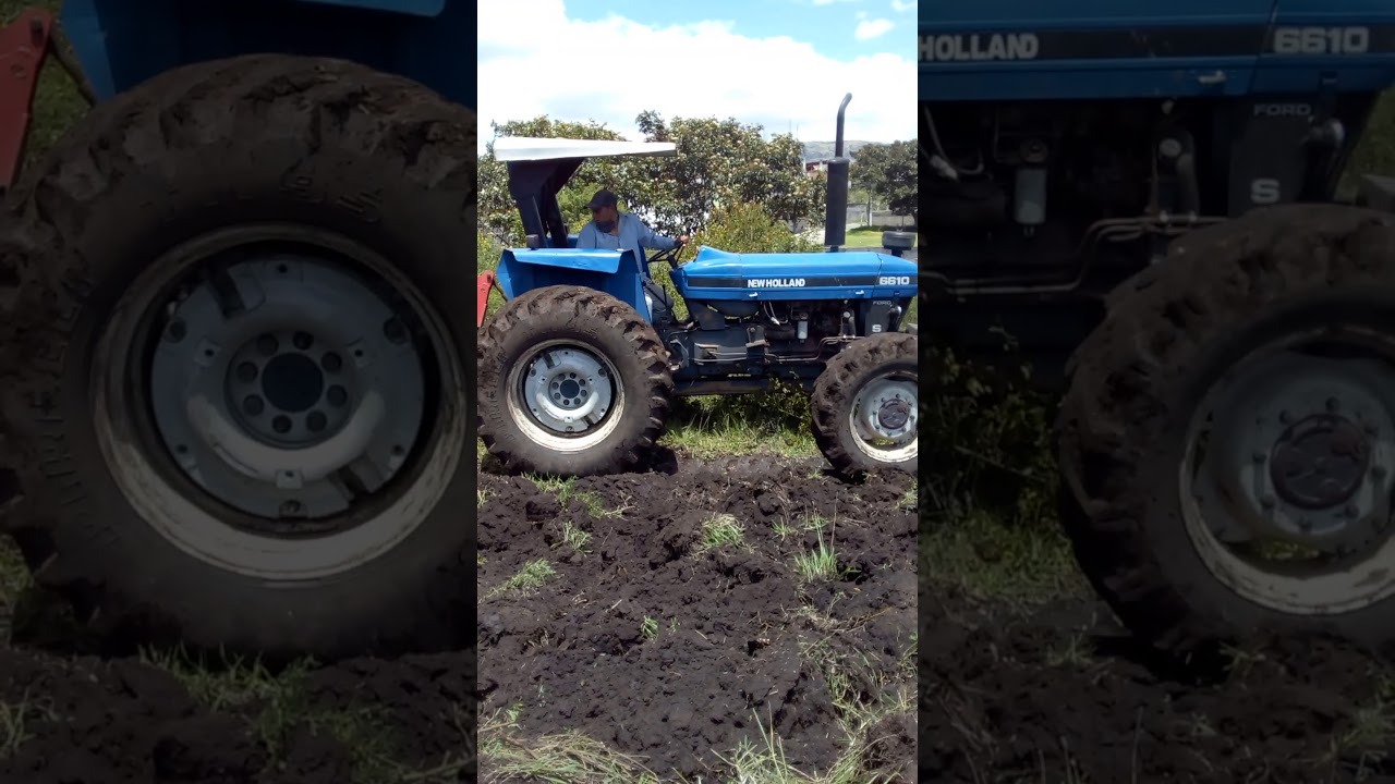 Tractor ford 6610 trabajando co  arado