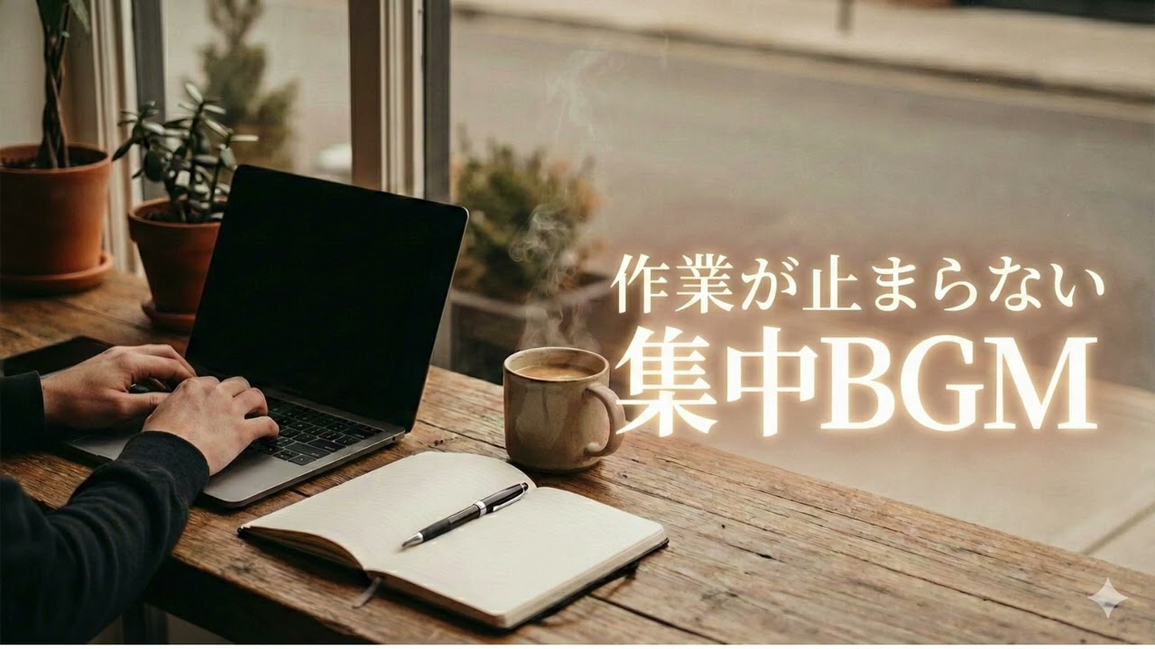 作業が止まらない集中BGM｜カフェ集中・フロー状態