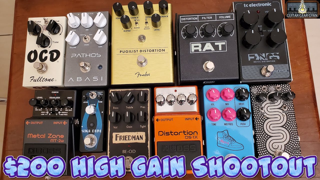 Under US $200 High Gain Pedal Shootout