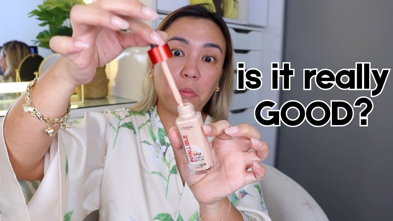 BAGONG L'OREAL TINTED SERUM FOUNDATION!! WEAR TEST ON OILY/TEXTURED SKIN!