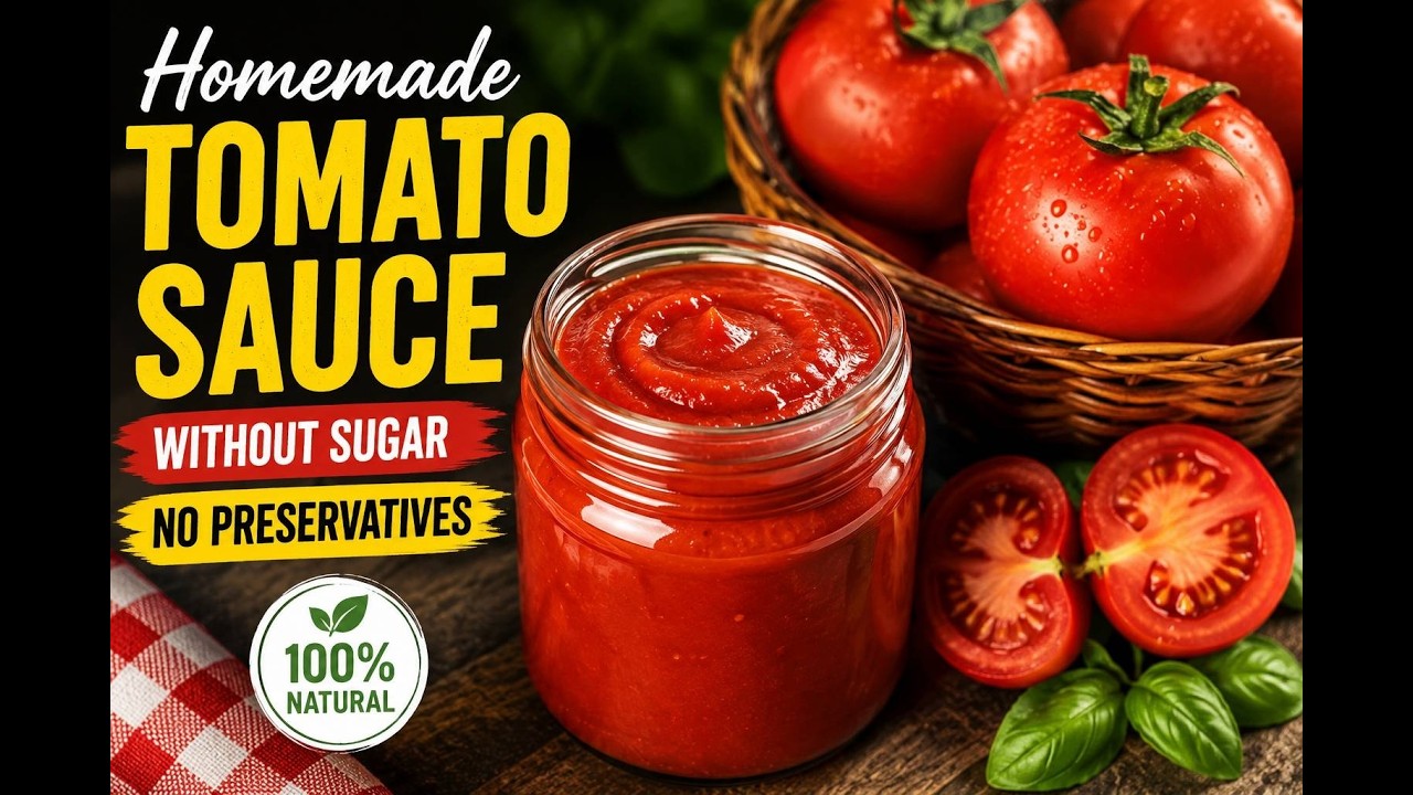 Home made tomato ketchup |टमाटर सॉस घर पर 🍅REAL TOMATO KETCHUP RECIPE |