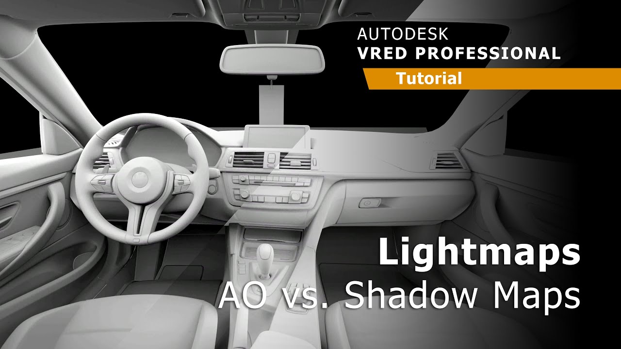Autodesk VRED - Tutorial - Ambient Occlusion vs. Shadow baking for Car Interior