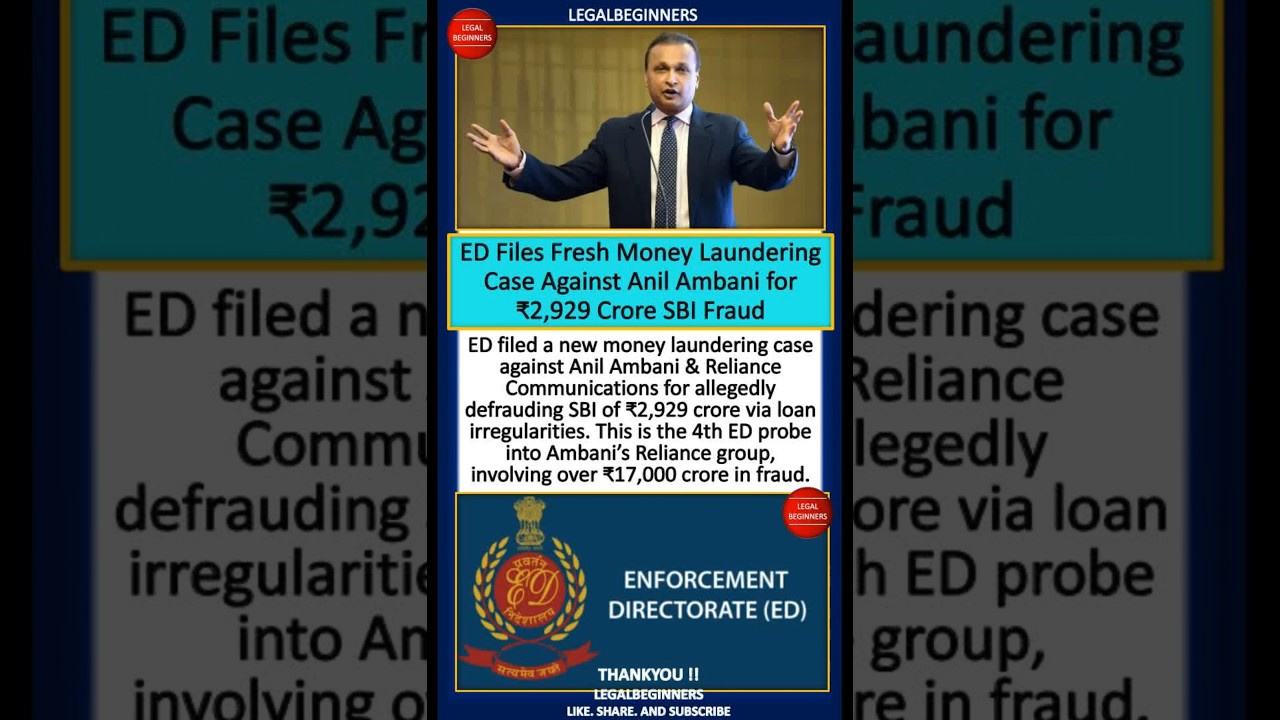 ED Files Fresh Money Laundering Case Against Anil Ambani #reliance #anilambani #ed #moneylaundering