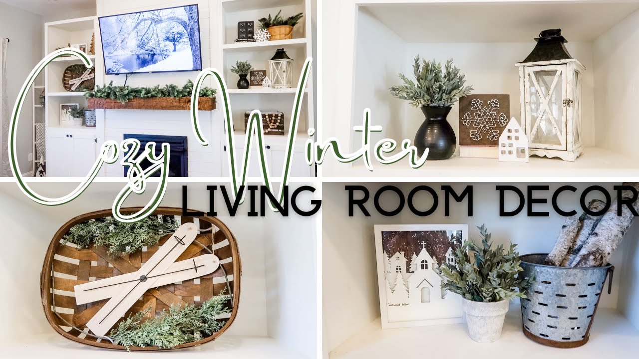 COZY WINTER LIVING ROOM DECOR | DECORATE FOR WINTER | SIMPLE AND FUNCTIONAL DECOR