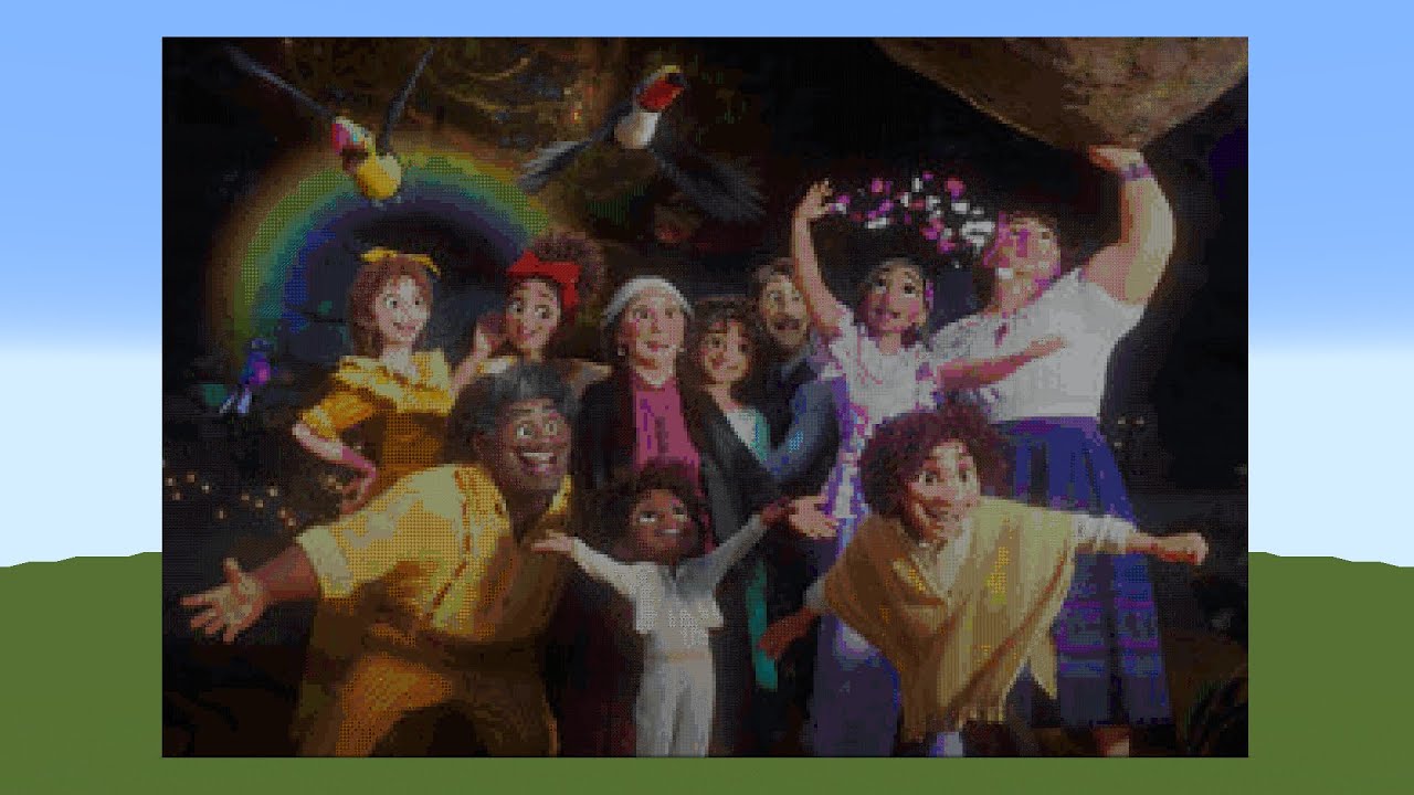 Minecraft: Largest Disney Encanto Pixel Art Creations #Shorts
