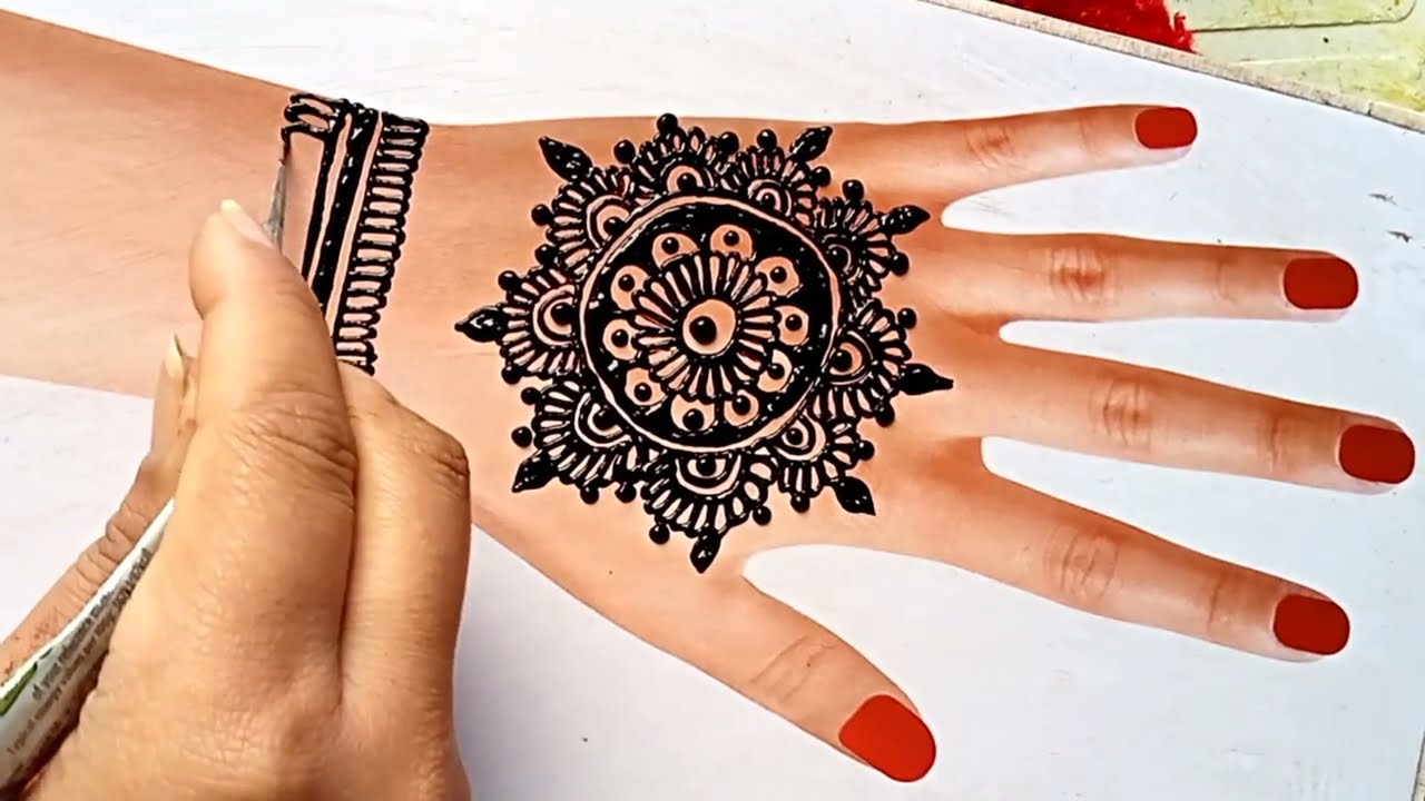 Very Beautiful Quick and Easy PrettiestHenna Design For Back Hand|Beautiful mehndi designs// mehndi 