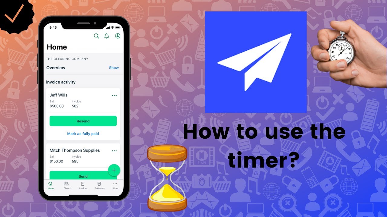 How to use the timer on Invoice2go?