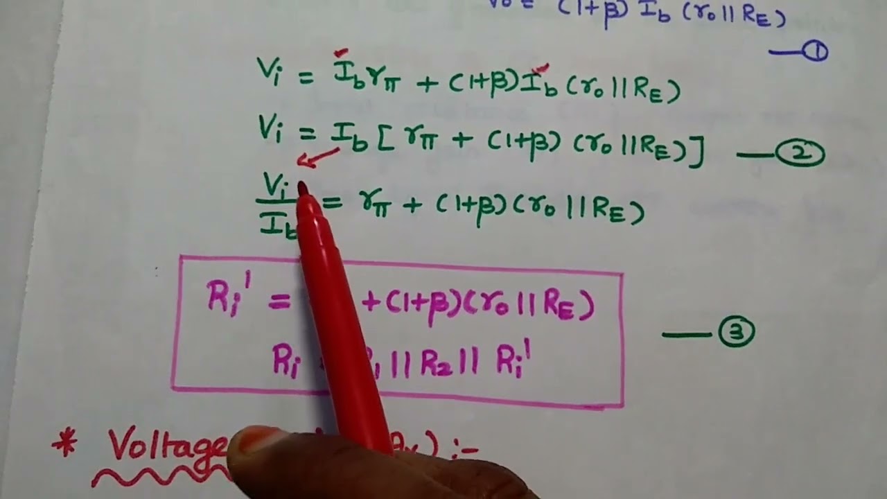 Small Signal Analysis of CC Amplifier - Emitter Follower - Common Collector