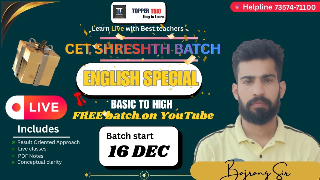 Complete English Grammar Syllabus for Competitive Examinations #cet #hssccet #toppertrio