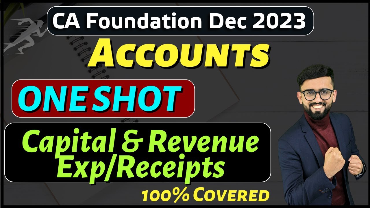 CA Foundation Accounts Theory- Capital & Revenue Expenditure & Receipts - ONE SHOT |