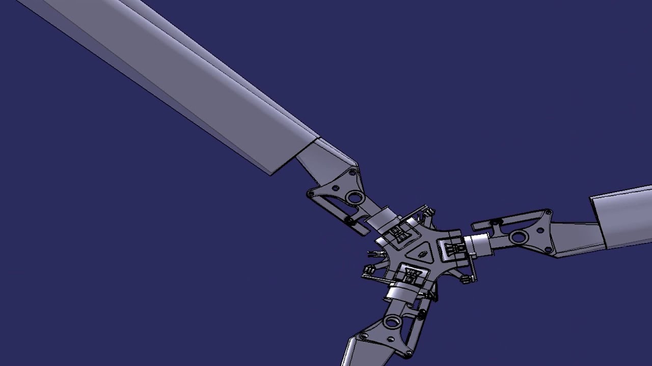 Helicopter rotor, video and CAD animation