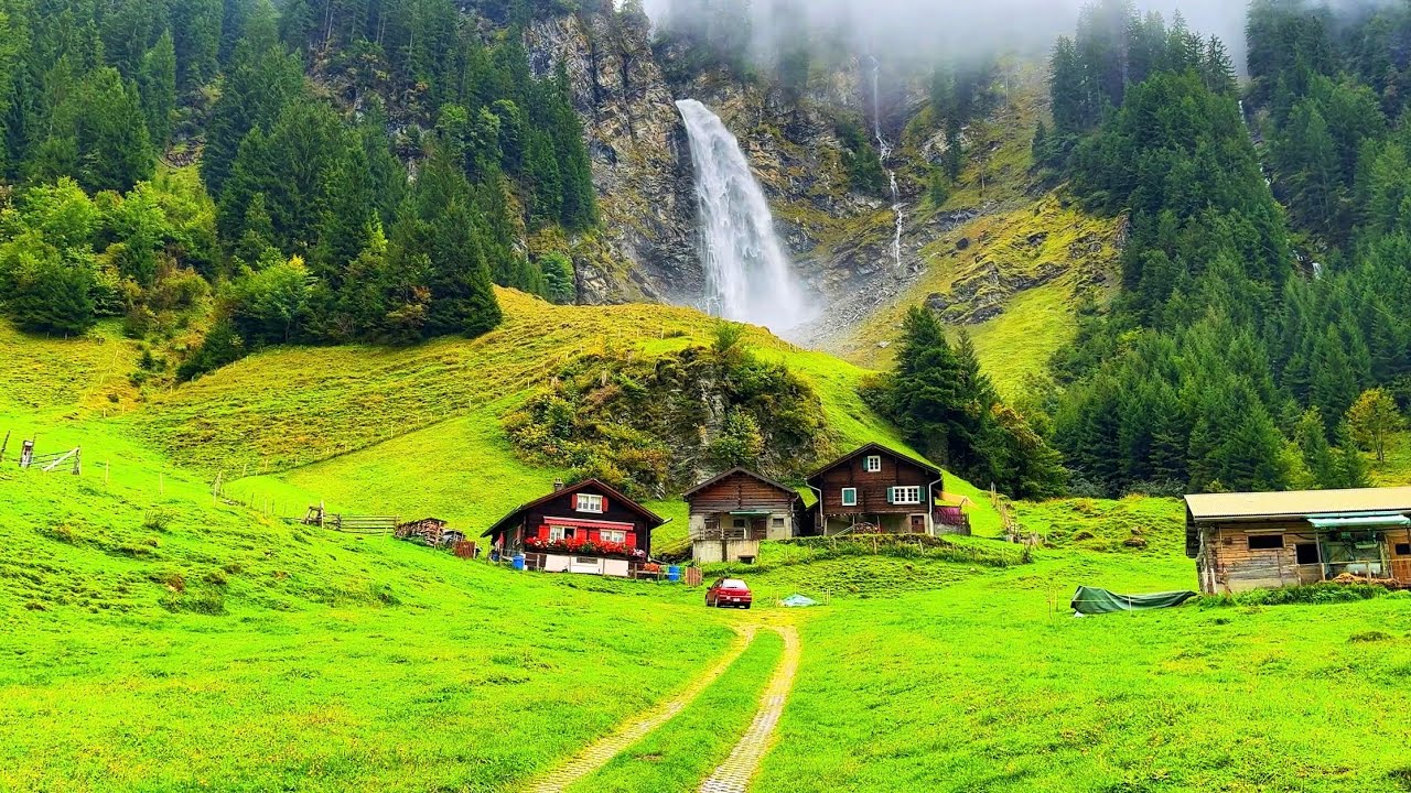 St&auml;ubifall, Schweiz &ndash; Der sch&ouml;nste Wasserfall der Welt &ndash; Entspannender Spaziergang 4K
