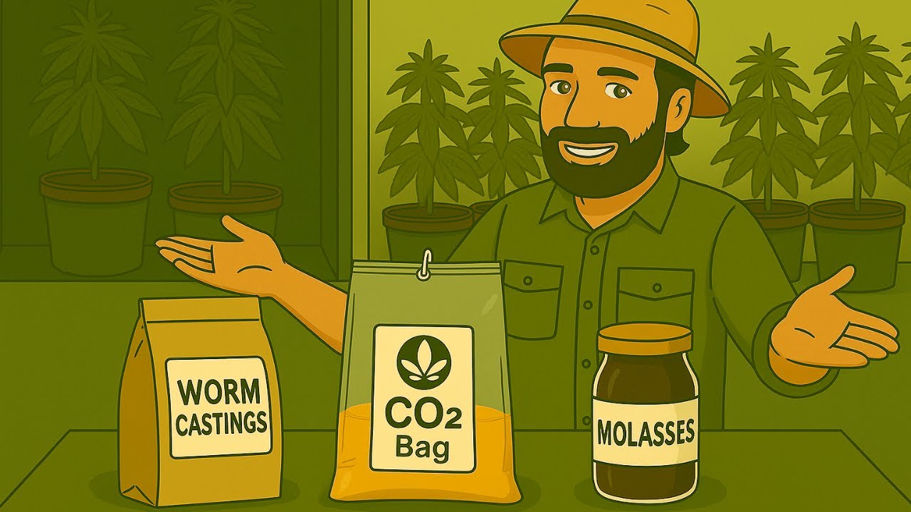 3 Hacks for Cannabis Plants (CO₂ Bags, Worm Castings, Molasses). An educational video.