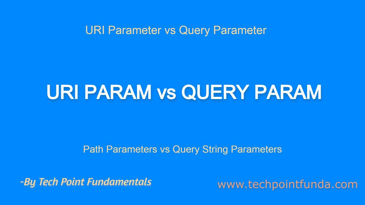 Difference between URI PARAM and QUERY PARAM | URI Parameter vs Query String Parameter