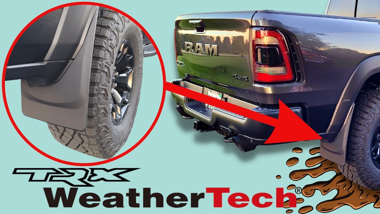 How To Install & Review of WeatherTech Mud Flaps On A Ram TRX (Front & Rear)