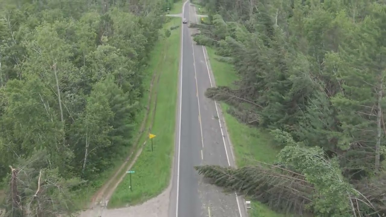 Grace Lake Rd after blowdown