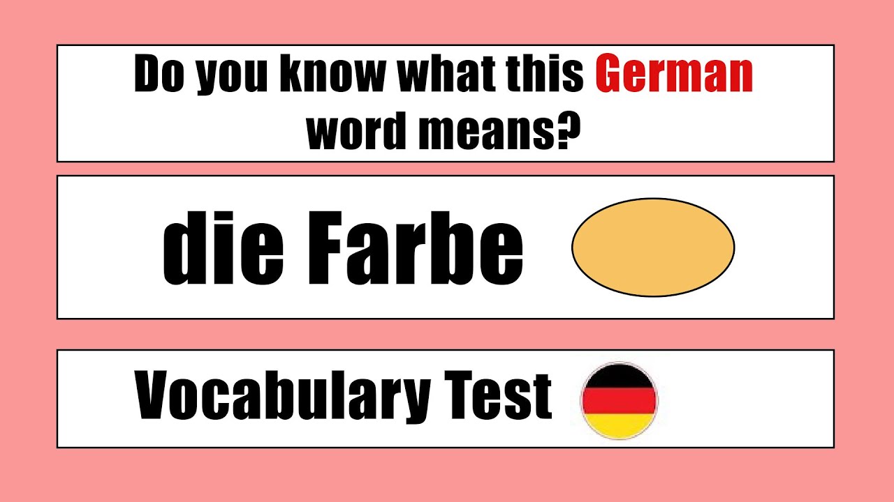 Can you guess 20/20? - German Vocabulary Test for Beginners