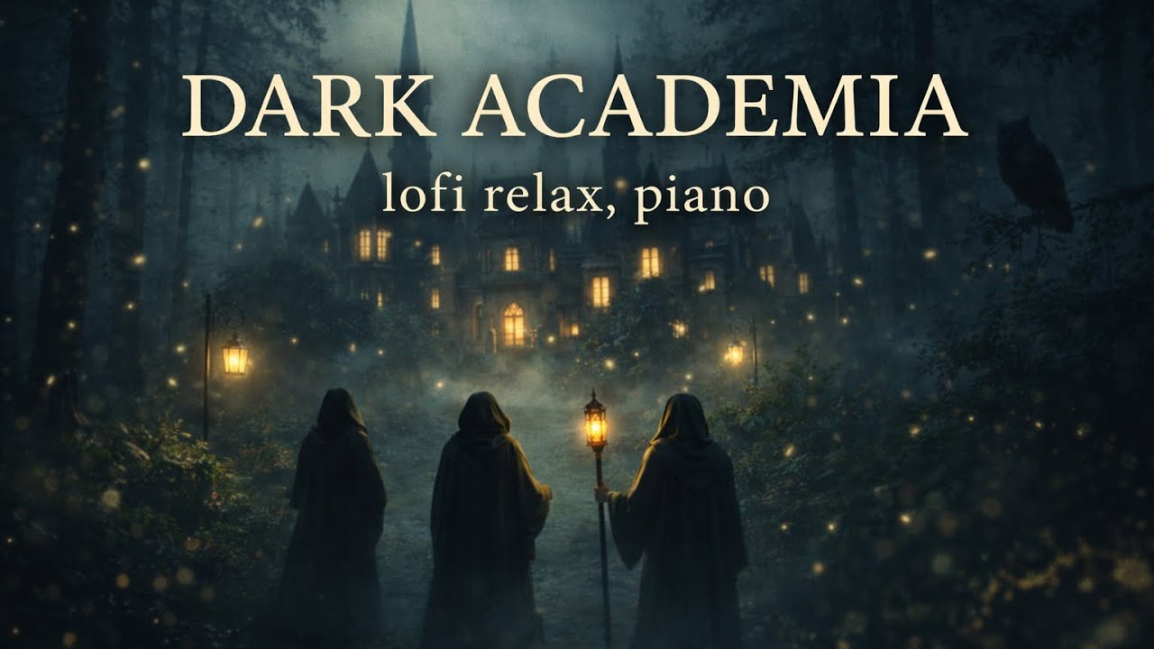 Dark Academia Night ☕ Lofi Piano for Study & Relaxation