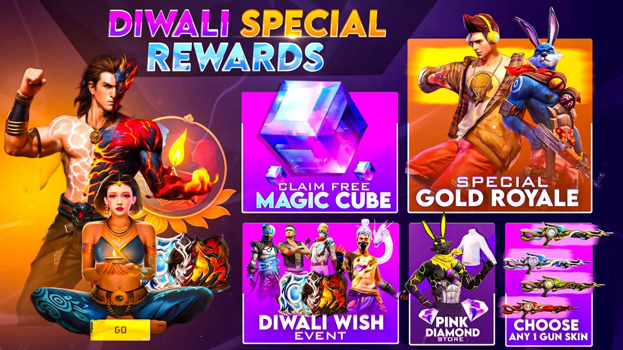 Diwali Event Free Fire 2025🔥🥳|Claim Free Bunny Bundle & Fist Skin|Free Fire New Event | Ff New Event