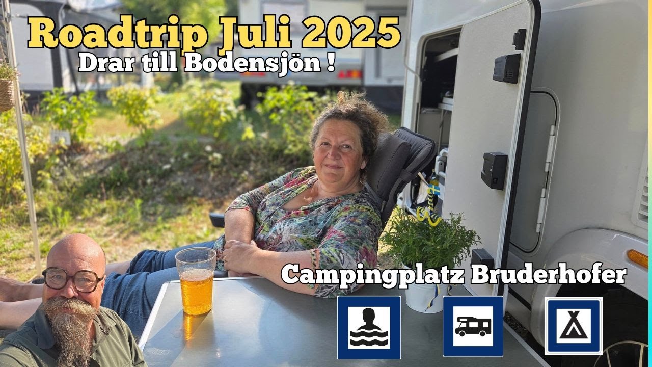 K&ouml;r till Bodensj&ouml;n  till Campingplatz Bruderhofen, i Konstanz.  Verkligen en underbar camping!