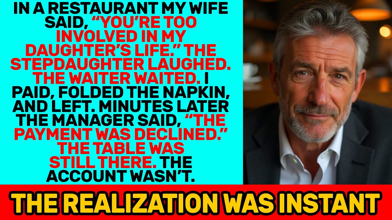 My Wife Said I Was Too Involved — Minutes Later the Payment Was Declined