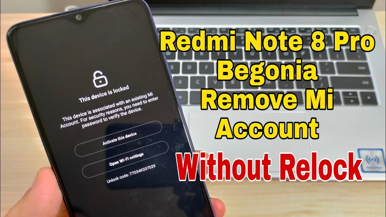 Xiaomi Redmi Note 8 Pro (M1906G7I, 2015105), Remove Mi Account. Without Testpoint with Unlocktool.