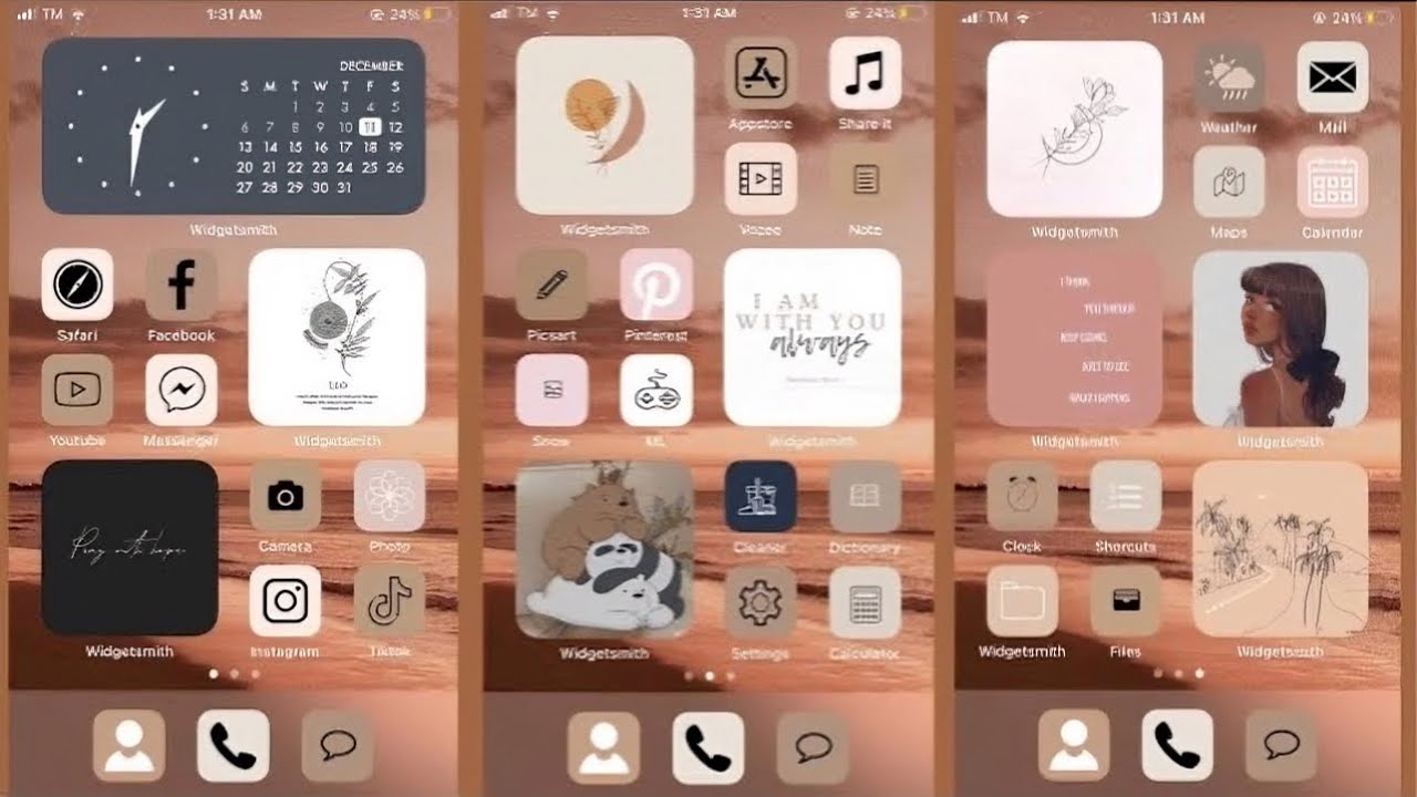 How to customize your iphones into Aesthetic Theme ios14 for Free.🤎