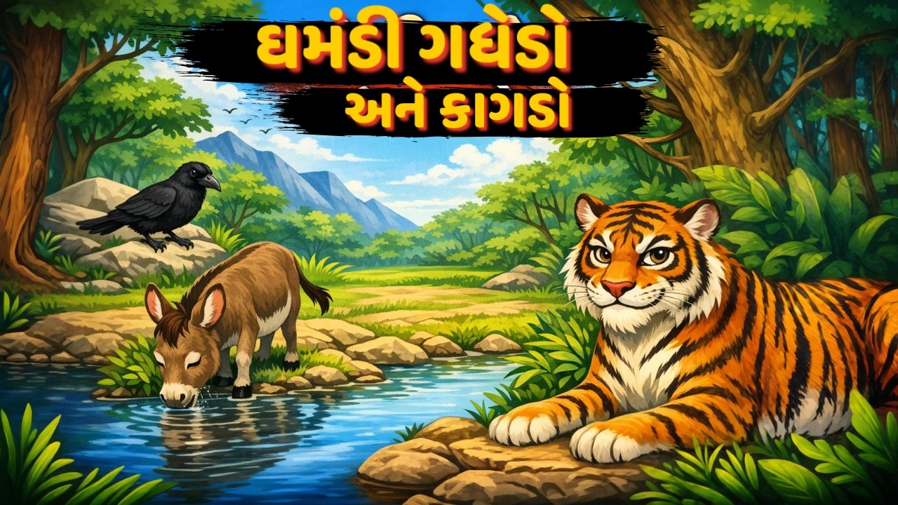 ઘમંડી ગધેડો અને કાગડો | Ghamndi Gadhedo ane Kagdo | Gujarati Bal Varta | Gujarati Cartoon