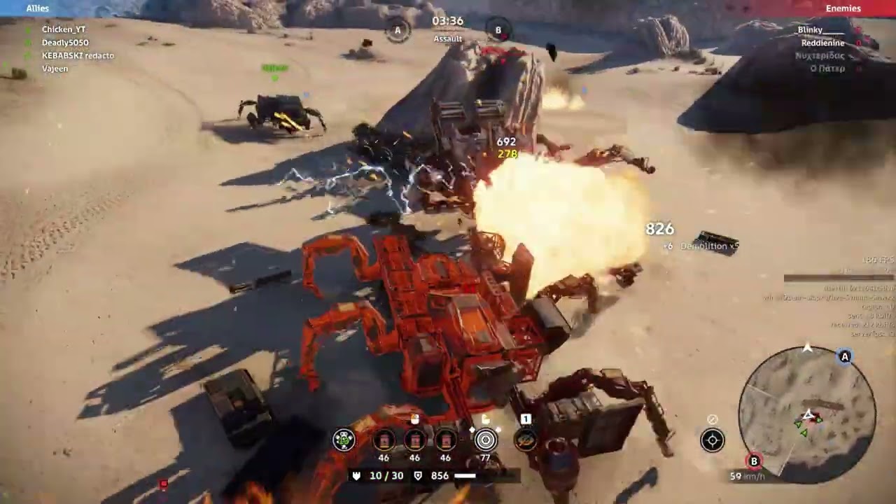 Crossout: Porcupine Spider Pummelling People