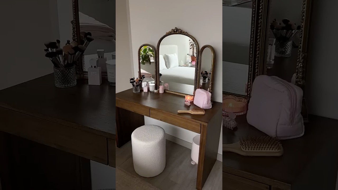 literally so obsessed 😭💗🎀 #fyp #aesthetic #girly #vanitymirror #vanitytour #vanitytable