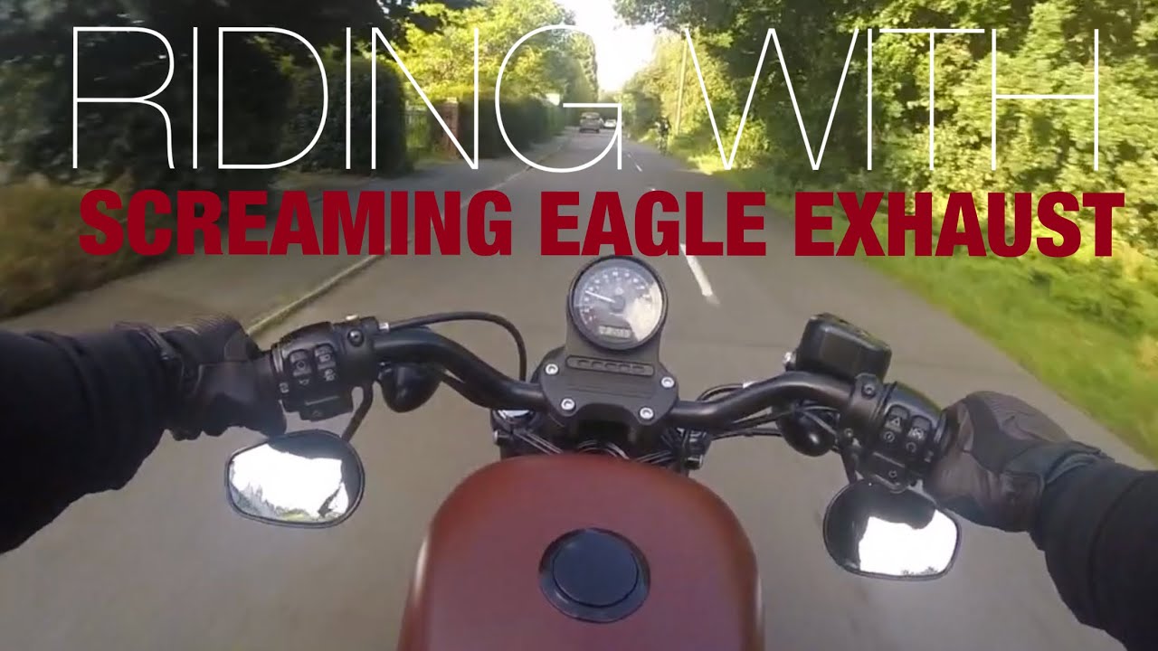 Iron 883 ON BOARD WITH SCREAMING EAGLES NO BAFFLES